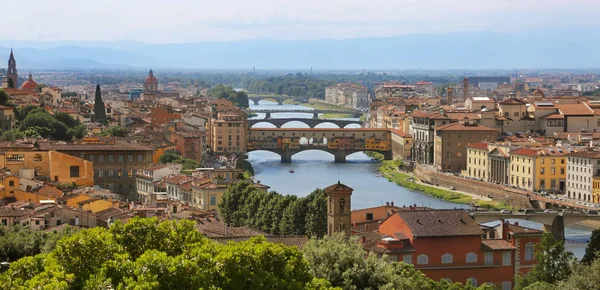 Városképet Gazdagító Épületnek Szánták Skyline Firenze Firenze Híres Ponte Vecchio — Stock Fotó