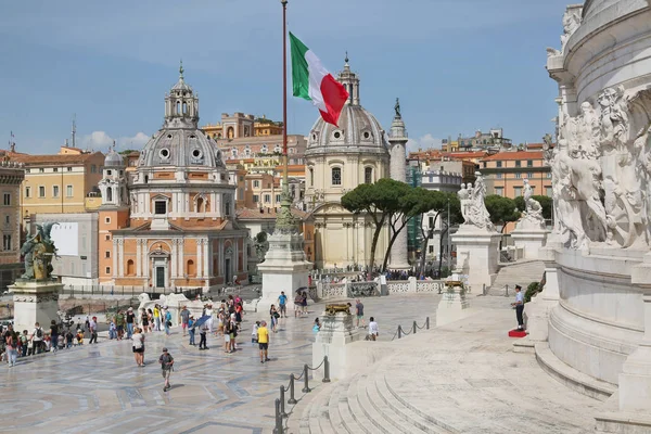 Rom Italien Jun 2018 Beskåda Katolska Kyrkor Från Nationella Monumentet — Stockfoto