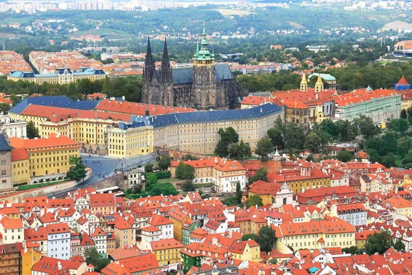 Panoramablick Auf Die Prager Burg Vom Petrin Hügel Prag Praha — Stockfoto