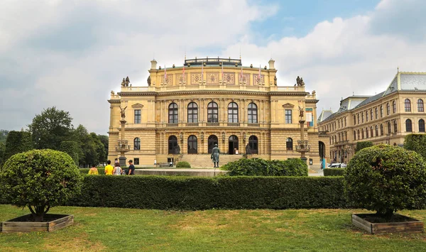 Празі Червень 2018 Rudolfinum Праги Красивий Неоренесансу Будівлі Яка Домом — стокове фото