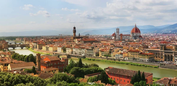 Kilátás Firenzei Dóm Palazzo Vecchio Épületére Ponte Vecchio Híres Tereptárgyak — Stock Fotó