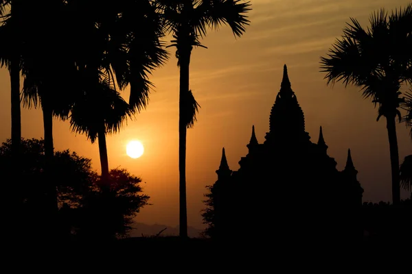 Pagoda Sunset Myanmar Stupa Burma — Stok fotoğraf