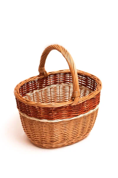 Beyaz arka planda sepetler. Piknik sepetleri. İzole et.