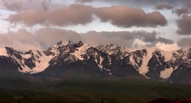 Morgendämmerung Den Bergen Des Altai — Stockvideo
