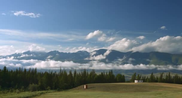 Morgen Chui Tal Blick Aus Der Kurai Steppe — Stockvideo