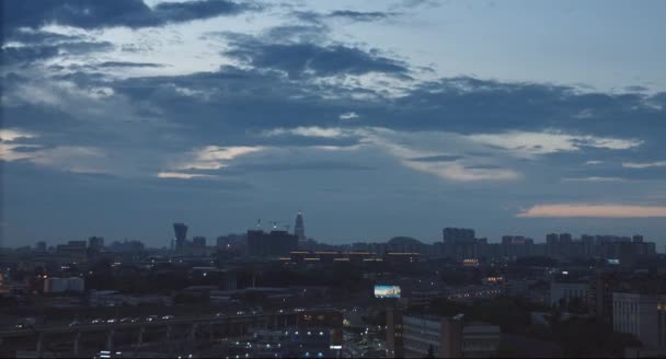 Timelapse Wieczorem Moskwa — Wideo stockowe