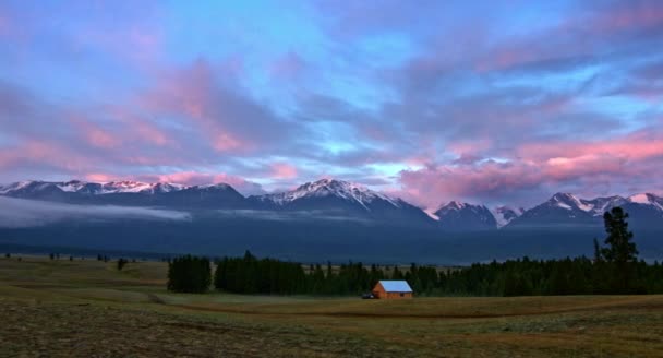Red Dawn Altai Mountains — Stock Video