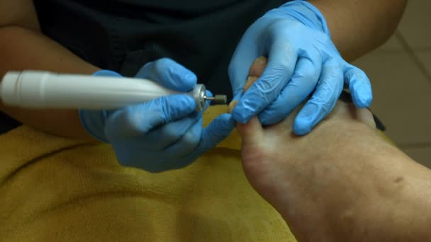 Médico Profissão Trabalho Mestre Pedicure Paramédico Filmagem De Stock