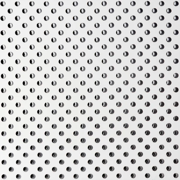 灰色の抽象的な背景に基づく金属 白い円と影 丸い穴の多い白い表面のテクスチャの — ストック写真