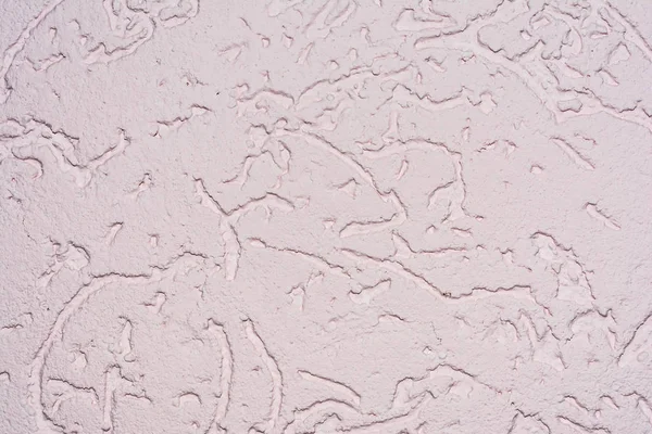 The pink texture of the surface of the wall covered with decorative plaster of the woodworm type, close-up architecture abstract background — Stock Image Pink Texture Surface Wall Covered Decorative Plaster Woodworm Type Close Stock Image