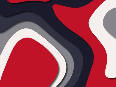 Multi renk kağıt modern beyaz kırmızı mavi renk ile progami arka plan kes. 3D soyut kağıt sanat tarzı, iş sunumları, el ilanları, posterler, baskılar, dekorasyon, kartları, broşür kapak için tasarım düzen