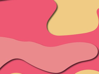 Soyut kağıt kesim arka plan. Çok katmanlı 3d kırmızı pembe sarı renkler doku arka plan. Web sitesi şablonu için soyut kavram