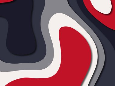 Multi renk kağıt modern beyaz kırmızı mavi renk ile progami arka plan kes. 3D soyut kağıt sanat tarzı, iş sunumları, el ilanları, posterler, baskılar, dekorasyon, kartları, broşür kapak için tasarım düzen