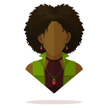 Siyah kadın Avatar tasarım