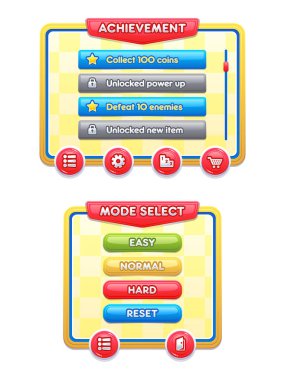 Paket bir oyun yapmak için grafik kullanıcı arayüzü şablonları.