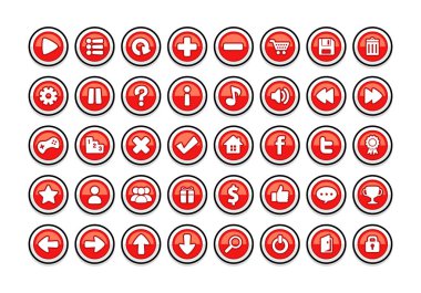 Oyun düğme şablonları tasarım paketi.