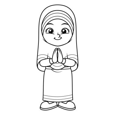 Müslüman kız Salaam tebrik. Ramazan mübarek Bw