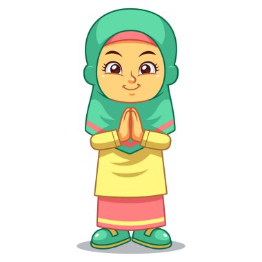 Müslüman kız Salaam ramazan kareem.