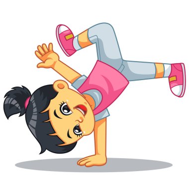 Break dansçı kız ona hamle pratik