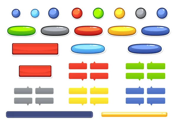 Pack Gier Przycisku Szablony Projektu — Wektor stockowy