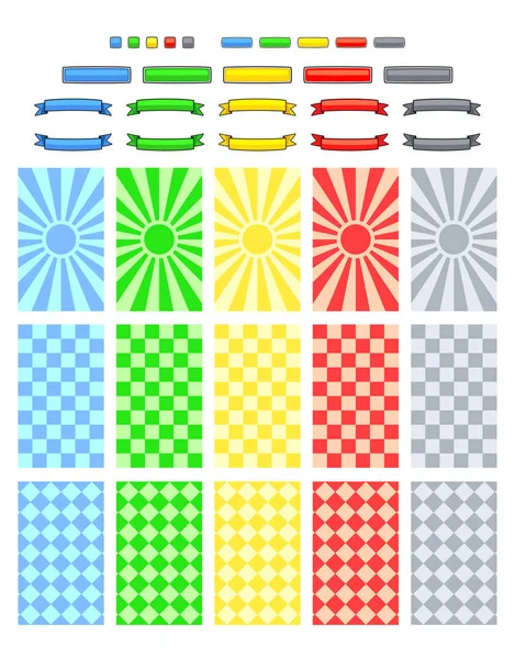 Pack Game Button Background Templates Design — Stock Vector