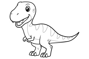 Küçük Tyrannosaurus Çizgi Film Çizimi