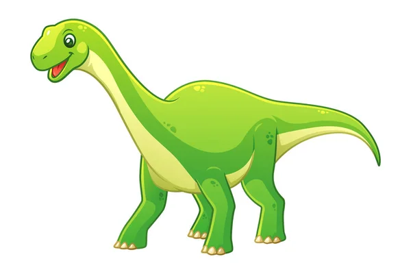 Little Diplodocus Cartoon Illustration — 스톡 벡터