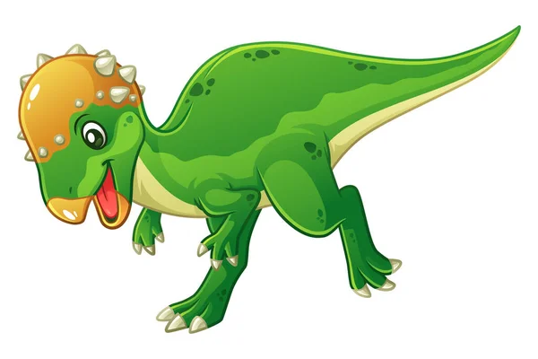 Little Pachycephalosaurus Cartoon Illustration — Stockový vektor