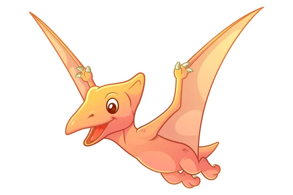 Little Pterodactyl Cartoon Illustration — Stockový vektor