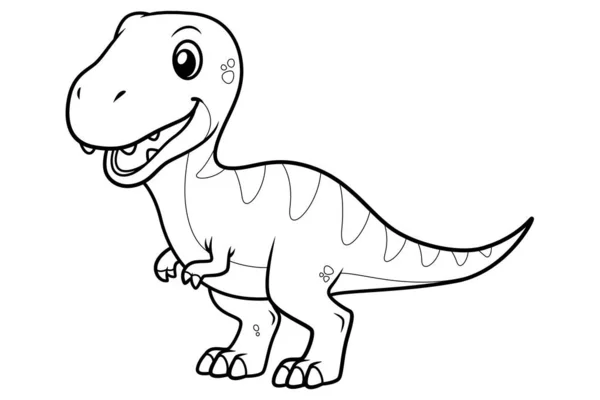 Kis Tyrannosaurus Rajzfilm Illusztráció — Stock Vector