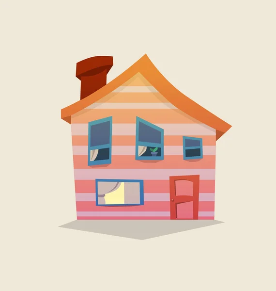 Simple Cartoon house vector illustration — Stockvektor