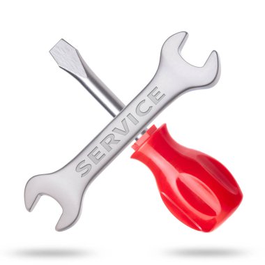 tornavida ve anahtar simgesi