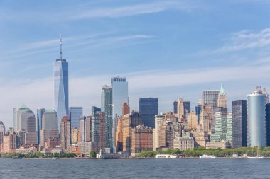 Aşağı Manhattan 'ın panoramik manzarası, New York, ABD