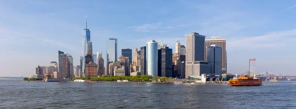 Panoramatický výhled na Dolní Manhattan, New York City, USA — Stock fotografie