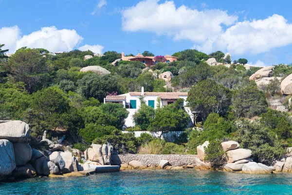 Summer sea house in beautiful village of Port Rafael, Sardinia, Italy.