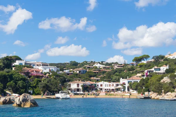 Vista Sobre Hermoso Pueblo Port Rafael Desde Mar Cerdeña Italia — Foto de Stock