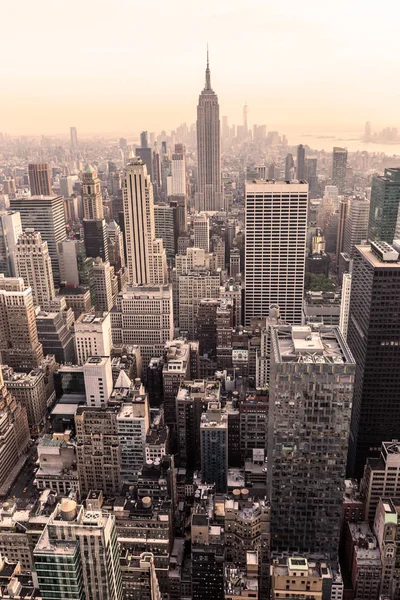 Manhattan Şehir Manzarası Panorama New York City Amerika Birleşik Devletleri — Stok fotoğraf