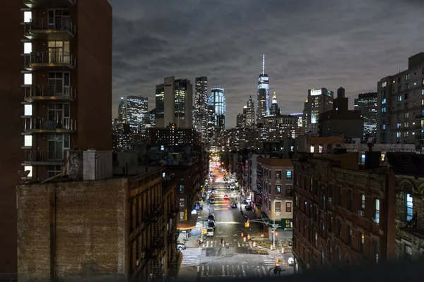 Chinatown la nuit, New York City, États-Unis d'Amérique. — Photo