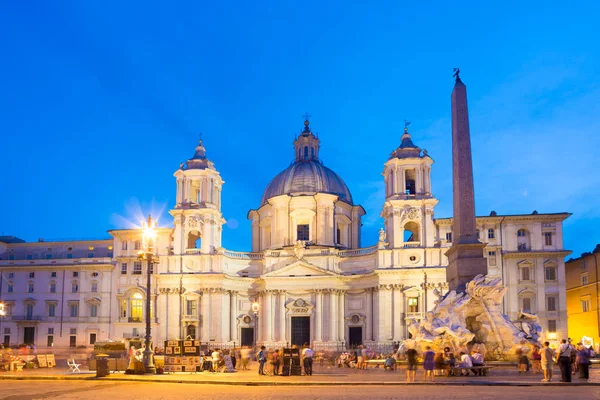Náměstí Navona v Římě, Itálie. — Stock fotografie