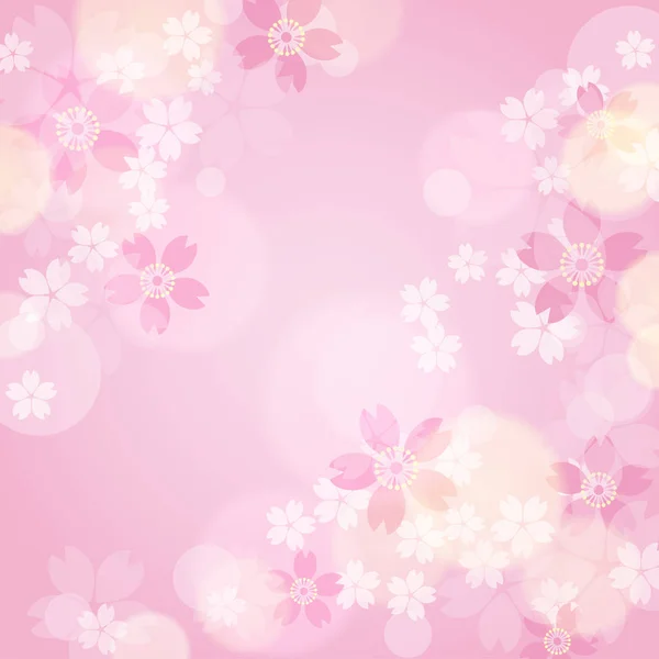 Sakura Rose Sur Fond Rose — Image vectorielle