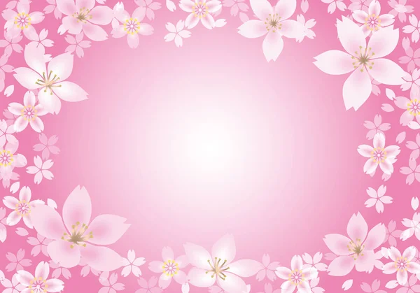 樱花框架背景 — 图库矢量图片