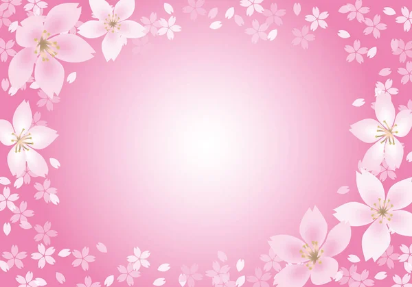 樱花框架背景 — 图库矢量图片