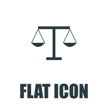 Law Simgesi. Düz illüstrasyon izole vektör işareti