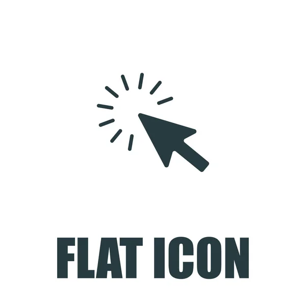 Haga Clic Icono Ilustración Plana Símbolo Signo Vector Aislado — Vector de stock