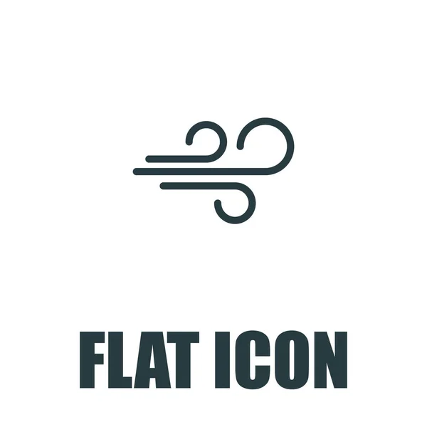 Icône Vent Illustration Plate Symbole Signe Vectoriel Isolé — Image vectorielle