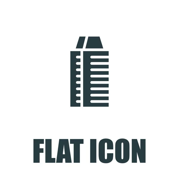 Здания Небоскребов Icon Flat Vector Illustration — стоковый вектор