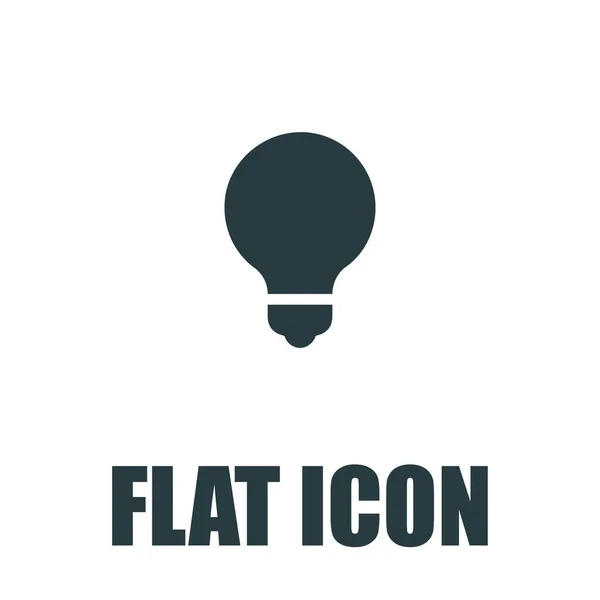 Light Bulb Icon Flat Vector Illustration — Stock Vector