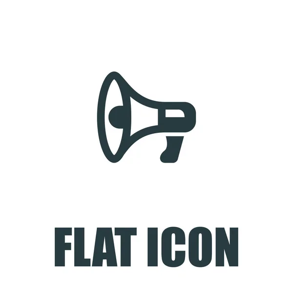 Megaphone Icon Lautsprecher Flat Vector Illustration — Stockvektor