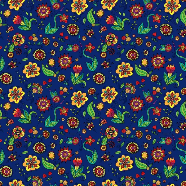 Padrão Ornamento Floral Sem Costura Estilo Étnico Design Para Papel — Vetor de Stock