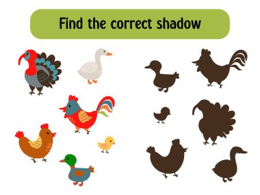 Çiftlik Hayvanları ve Gölgeleriyle Eğitim Oyunu